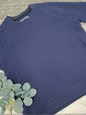 Municipal Side Zipper Waffle Long Sleeve Top